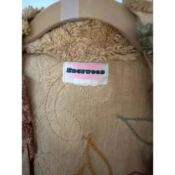 Edgewood Men's Beige Long Sleeve Open Front Belted Waist Jacket Size 6 - Picture 9 of 9